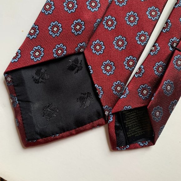 Vintage Brooks Brothers Makers and Merchants Silk Tie in Burgundy and Blue - Picture 5 of 13